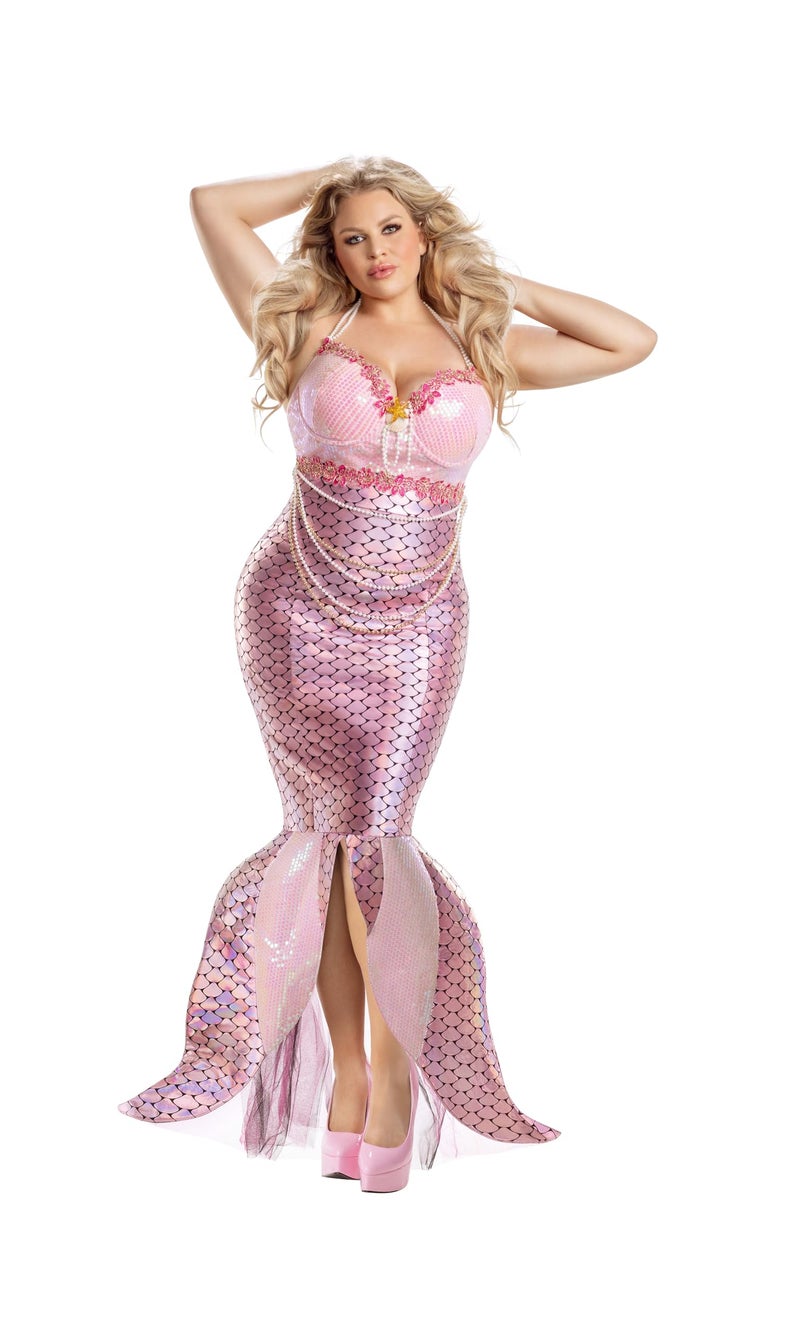 Party King Women's Plus Size Blushing Beauty Mermaid, Multi, 5X-Large